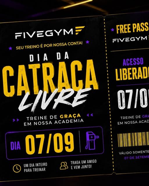 Post: Dia da catraca livre, treine de graça na Five Gym
